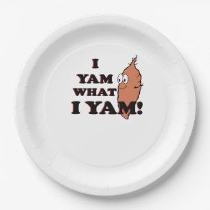 I Yam What I Yam - Classic Funny Meme Paper Plate