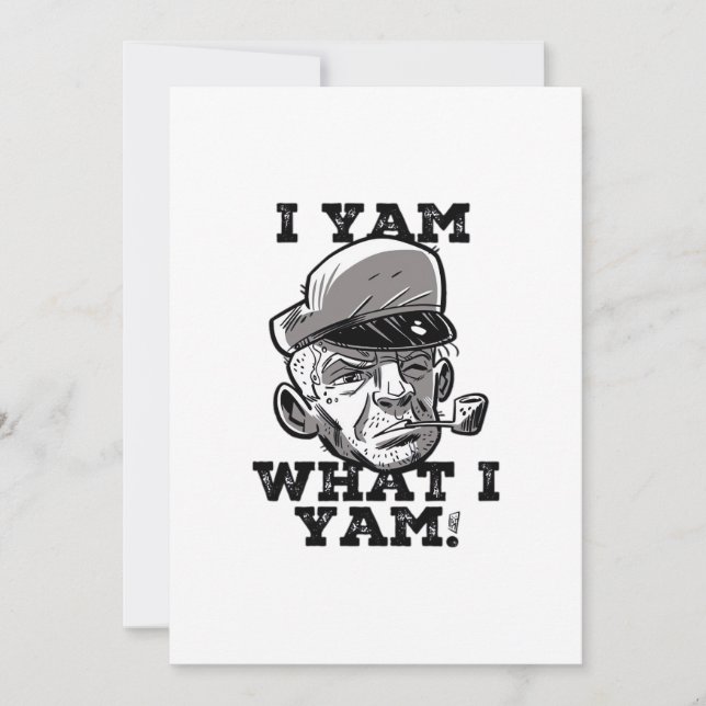 I Yam What I Yam Classic Meme Design Holiday Card (Front)