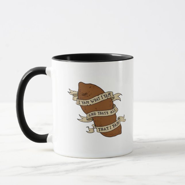 I Yam What I Yam Classic Quote Funny Mug (Left)