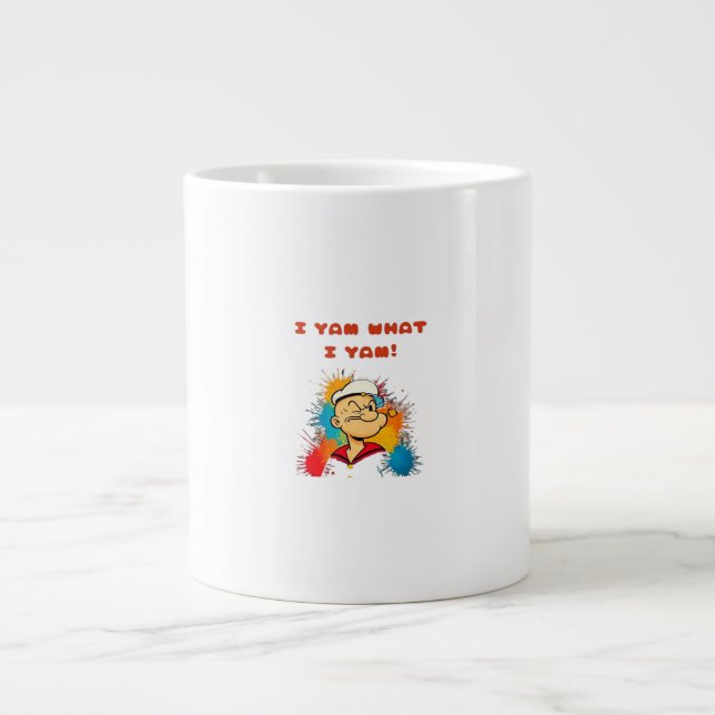 I Yam What I Yam Classic Sloth Trendy Large Coffee Mug (Front)