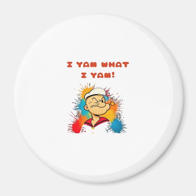 I Yam What I Yam Classic Sloth Trendy Magnet (Front)