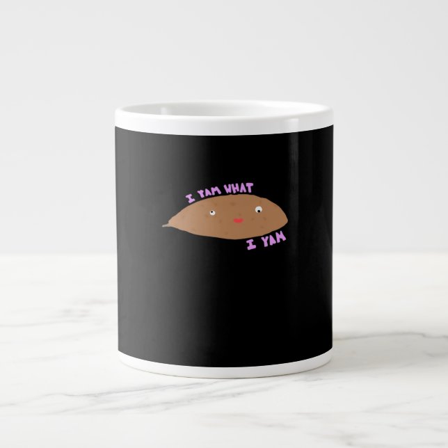 I Yam What I Yam Classic Trendy Large Coffee Mug (Front)