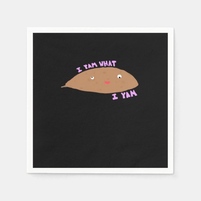 I Yam What I Yam Classic Trendy Napkin (Front)