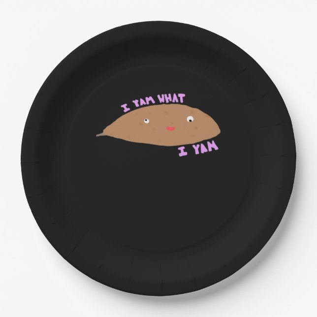 I Yam What I Yam Classic Trendy Paper Plate (Front)