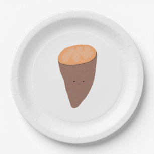 I Yam What I Yam Classic Trendy Quote Paper Plate