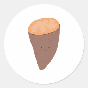 I Yam What I Yam Classic Trendy Quote Round Sticker