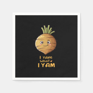 I Yam What I Yam Cute And Cosy Autumn Design Class Napkin