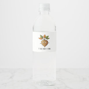 I Yam What I Yam Cute And Cosy Autumn Design Class Water Bottle Label