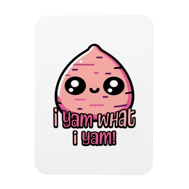 I Yam What I Yam! Cute Yam Pun Classic Magnet (Vertical)