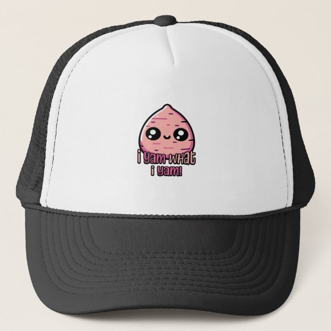 I Yam What I Yam! Cute Yam Pun Classic Trucker Hat (Front)
