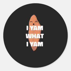 I Yam What I Yam - Dancing Sweet Potato Than Classic Round Sticker