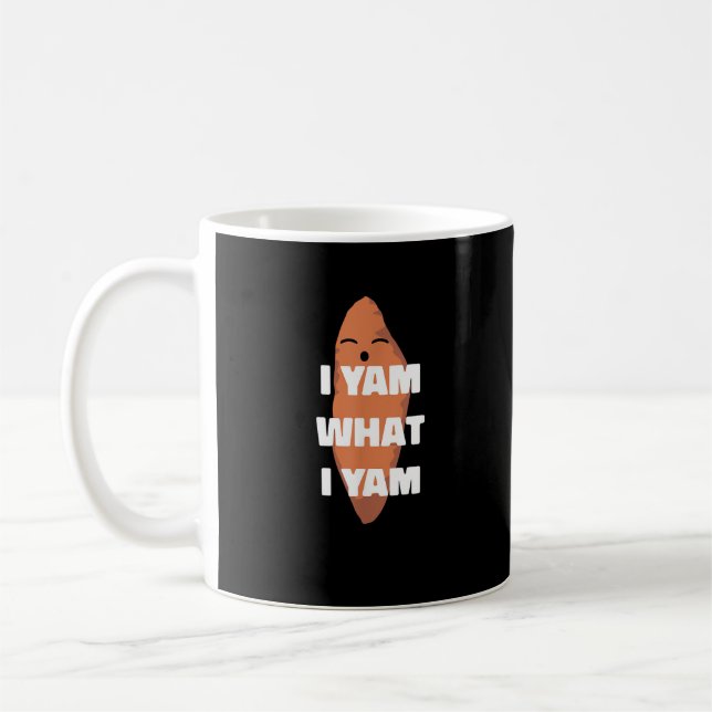 I Yam What I Yam - Dancing Sweet Potato Than Coffee Mug (Left)