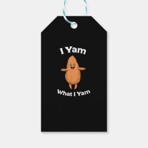 I Yam What I Yam - Dancing Sweet Potato Thanksgivi Gift Tags