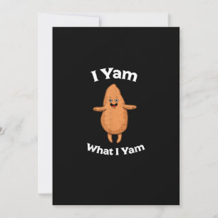 I Yam What I Yam - Dancing Sweet Potato Thanksgivi Holiday Card