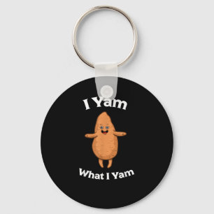 I Yam What I Yam - Dancing Sweet Potato Thanksgivi Key Ring