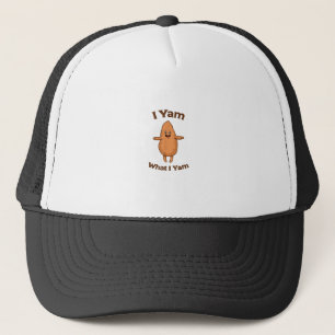 I Yam What I Yam Dancing Sweet Potato Thanksgiving Trucker Hat