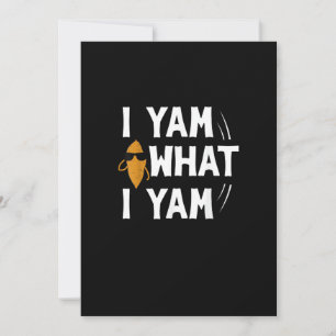 I Yam What I Yam Design - Sweet Potato Lover Desig Holiday Card