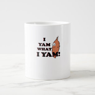 I Yam What I Yam Funny Meme Humor Large Coffee Mug