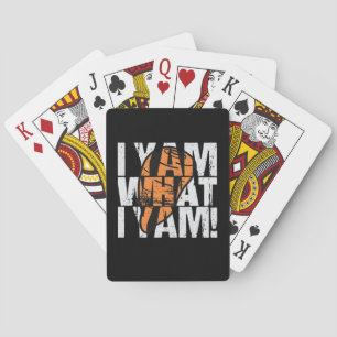 I Yam What I Yam Funny Quote Playing Cards