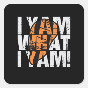 I Yam What I Yam Funny Quote Square Sticker