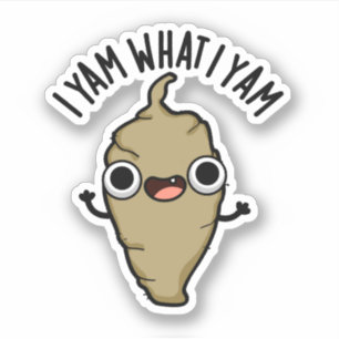 I Yam What I Yam Funny Veggie Pun 