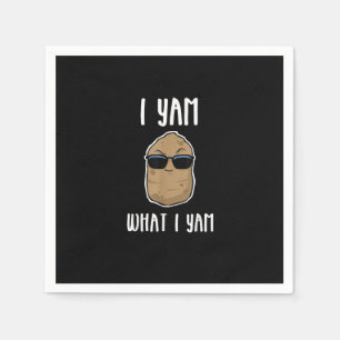 I Yam What I Yam Funny Yam Sweetpotato Napkin