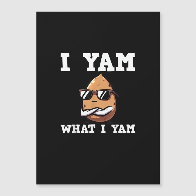 I Yam What I Yam Humourous V-Neck (Front)