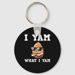 I Yam What I Yam Humourous V-Neck Key Ring