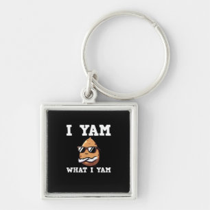 I Yam What I Yam Humourous V-Neck Key Ring