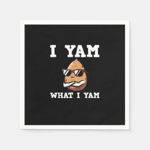 I Yam What I Yam Humourous V-Neck Napkin