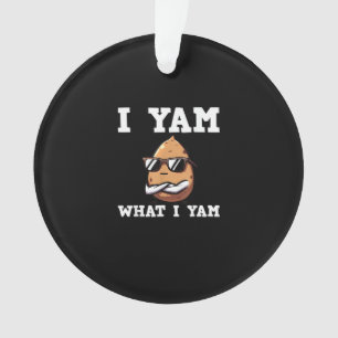 I Yam What I Yam Humourous V-Neck Ornament