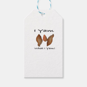 I Yam What I Yam, I Yam What I Yam, Comical, Cute, Gift Tags