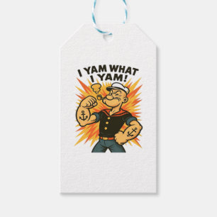 I Yam What I Yam Popeye Cartoon Quote Classic Gift Tags