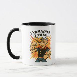 I Yam What I Yam Quote Humor Retro Feel Mug