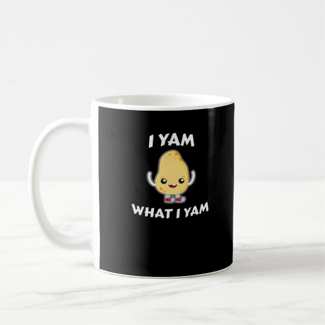 I Yam What I Yam Sweet Potato For Thanksgiving Day Coffee Mug (Left)