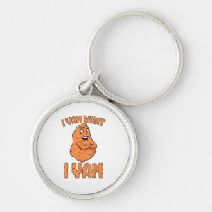 I Yam What I Yam Sweet Potato Funny Thanksgiving Key Ring
