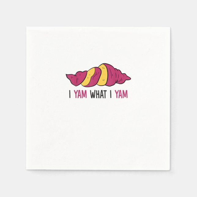 I Yam What I Yam Sweet Potato Napkin (Front)
