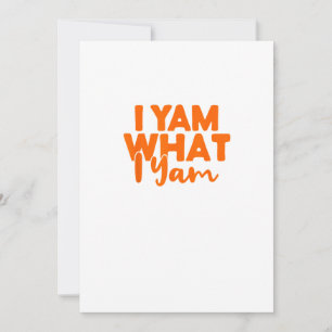 I Yam What I Yam Sweet Potato Thanksgiving Couple Holiday Card