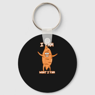 I Yam What I Yam Sweet Potato Thanksgiving Key Ring