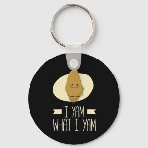 I Yam What I Yam - Sweet Potato Thanksgiving Key Ring