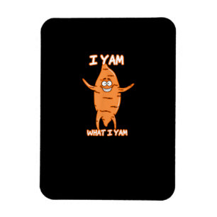 I Yam What I Yam Sweet Potato Thanksgiving Magnet