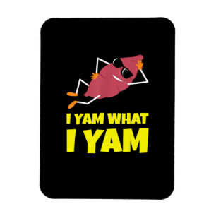 I Yam What I Yam Sweet Potato Thanksgiving Sloth D Magnet