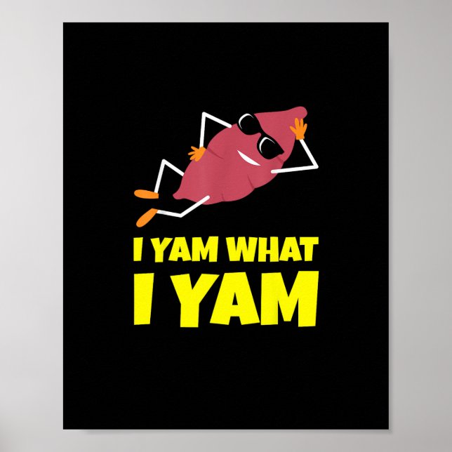 I Yam What I Yam Sweet Potato Thanksgiving Sloth D Poster (Front)