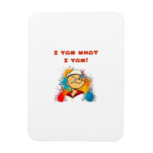 I Yam What I Yam Sweet Potato Thanksgiving Sloth Magnet