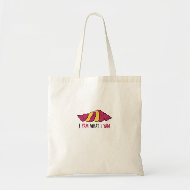 I Yam What I Yam Sweet Potato Tote Bag (Front)