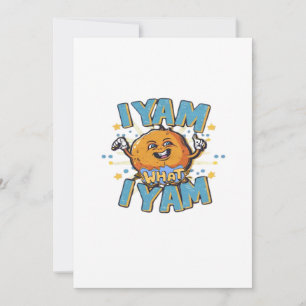 I Yam What I Yam Thanksgiving Cosy Vibe Holiday Card