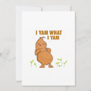 I Yam What I Yam Trendy Basic Holiday Card