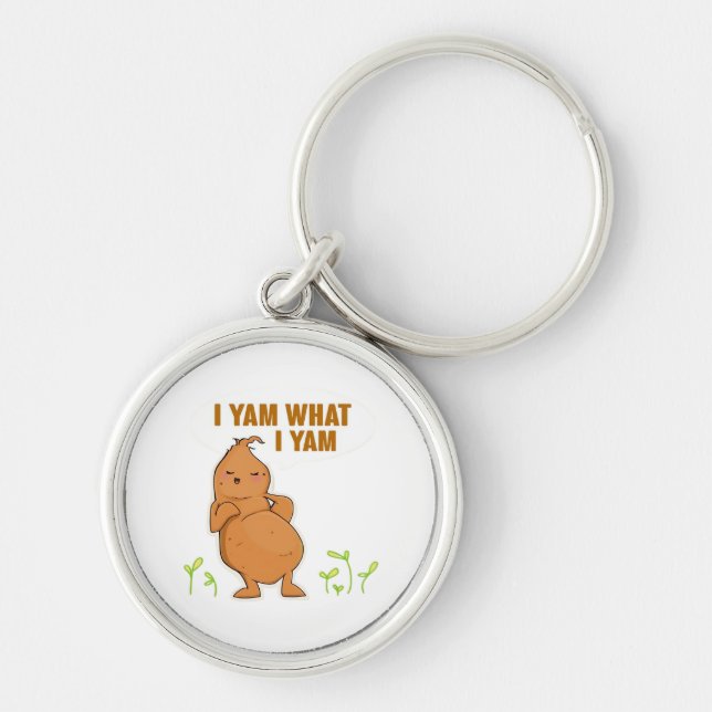 I Yam What I Yam Trendy Basic Key Ring (Front)