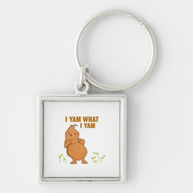 I Yam What I Yam Trendy Basic Key Ring (Front)