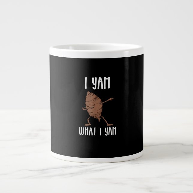 I Yam What I Yam Trendy Basic Large Coffee Mug (Front)